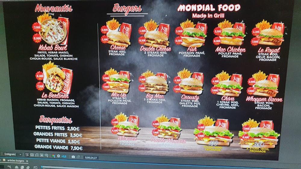 Mondial Food Amiens - Menu Image 4